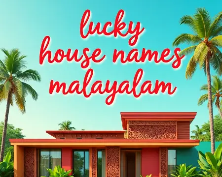 lucky house names malayalam