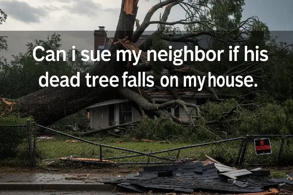 Can I Sue My Neighbor If His Dead Tree Falls On My House